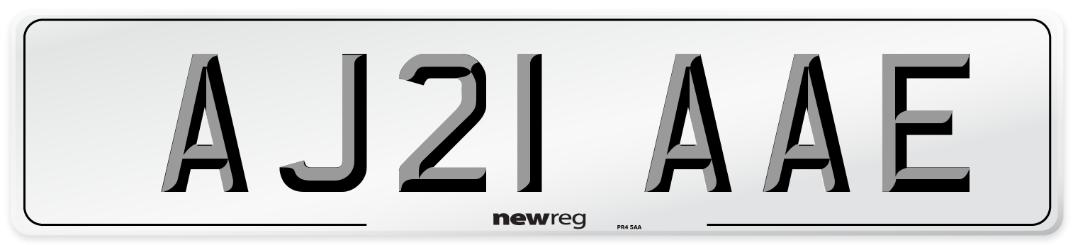 AJ21 AAE Number Plate from New Reg